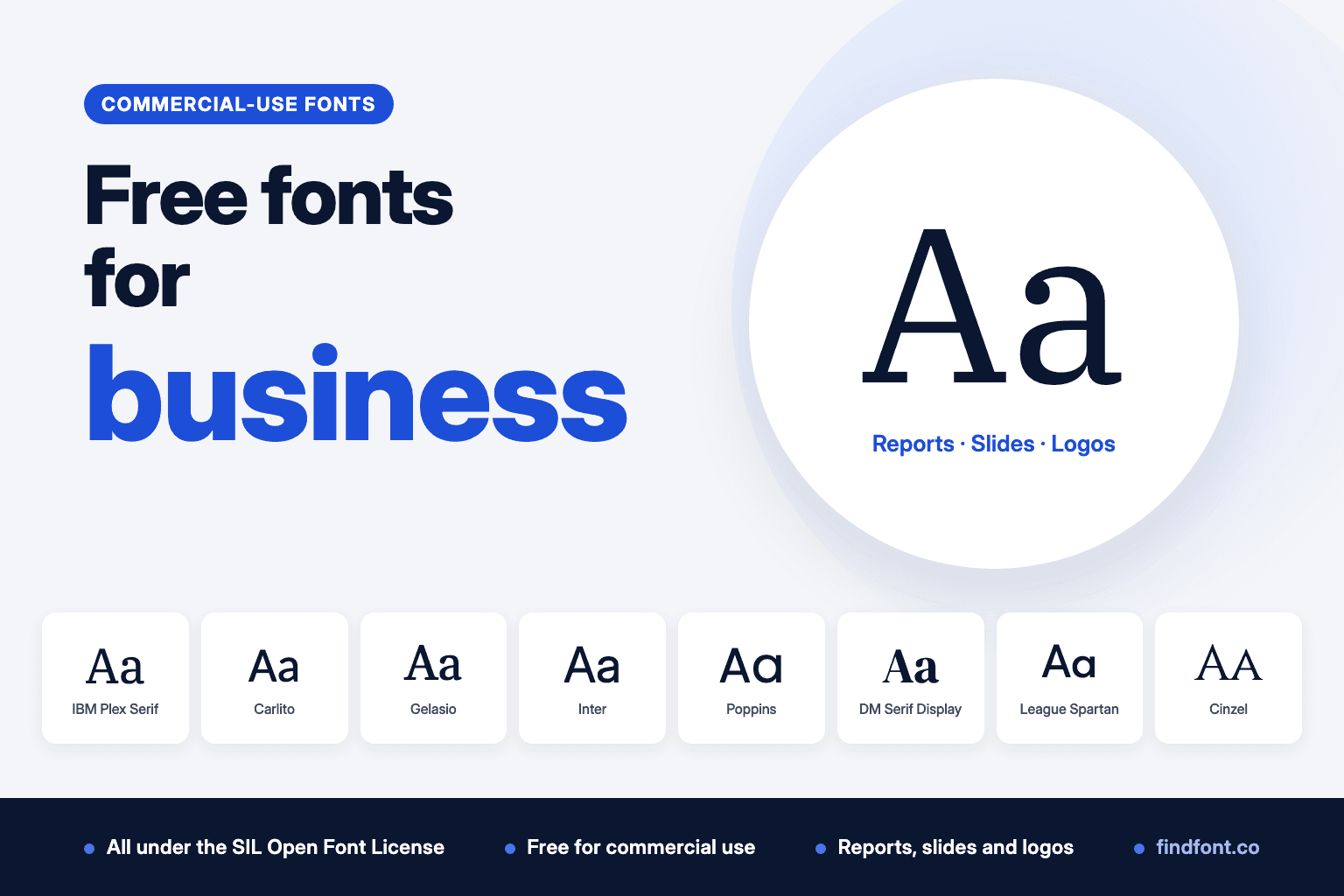 Free Business Fonts: Corporate Fonts for Reports, Slides and Logos