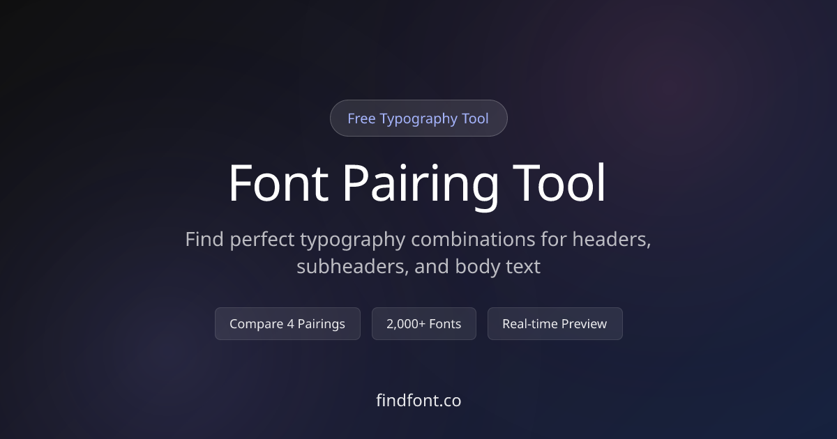 Font Pairing Tool — Find Perfect Typography Combinations | Find Font